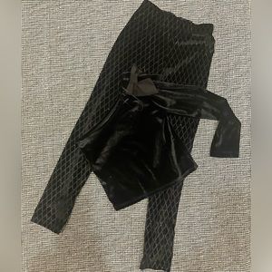 Zara kids Girls - Black Velvet Set of 2